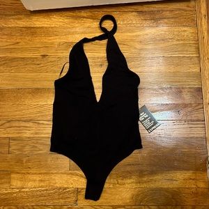 Plunge Express black bodysuit